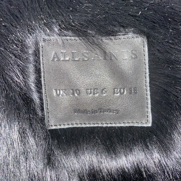 Allsaints Shearling Sheepskin Fur Jacket - Picture 8 of 8